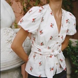 Maeve x Anthropologie Rosalie Embroidered Blouse